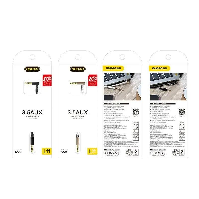 AUDIO CABLE AUX L11 mini jack Dudao BLACK