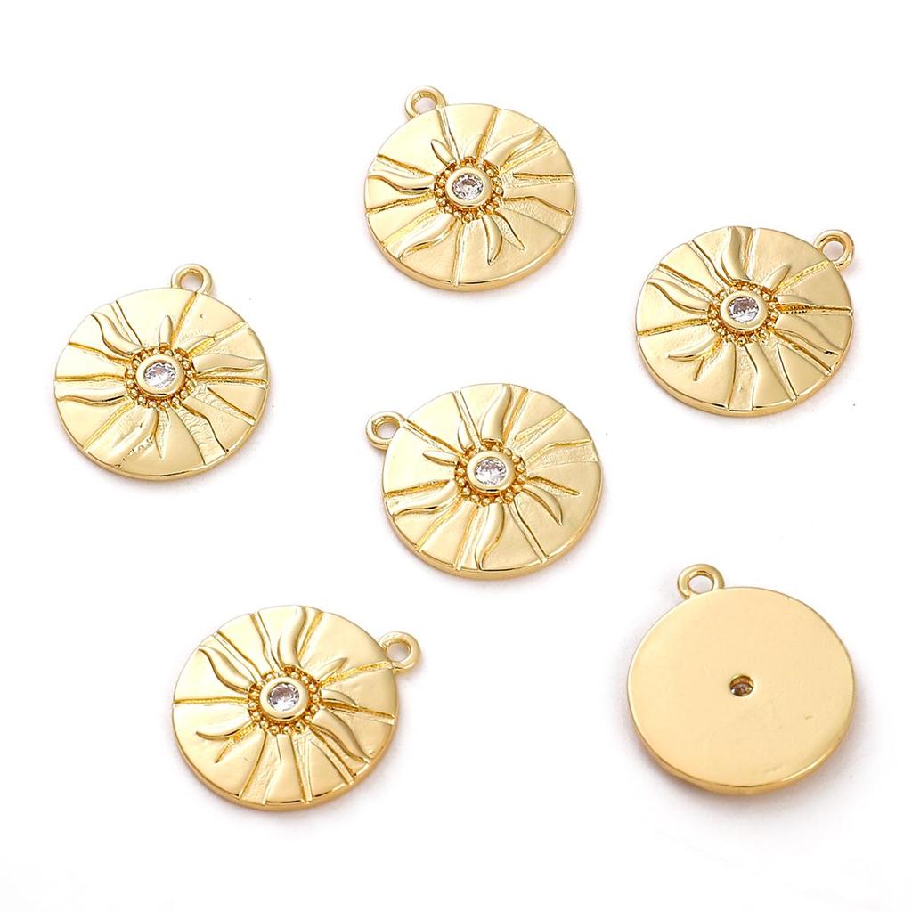 Copper Prince Rose Sun Pendant For DIY Jewelry Making Craft Accessories