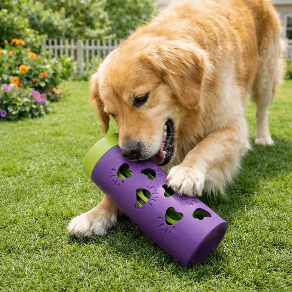 Dog Paw Pattern Pet Leaking Food Toy Teeth Grinding Pet Snack Roller  Pet Self-play