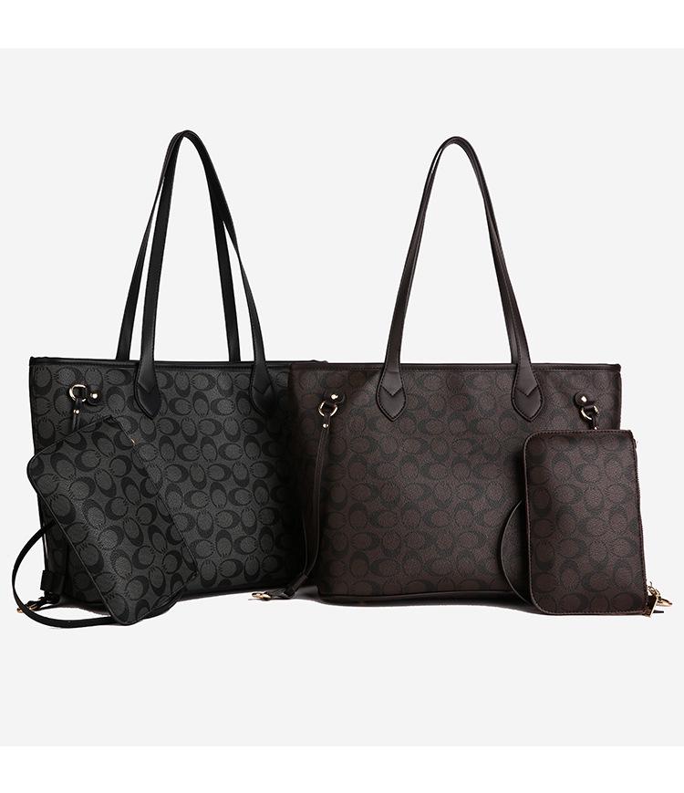 Women's Large Capacity Monogram Tote & Crossbody Handbag