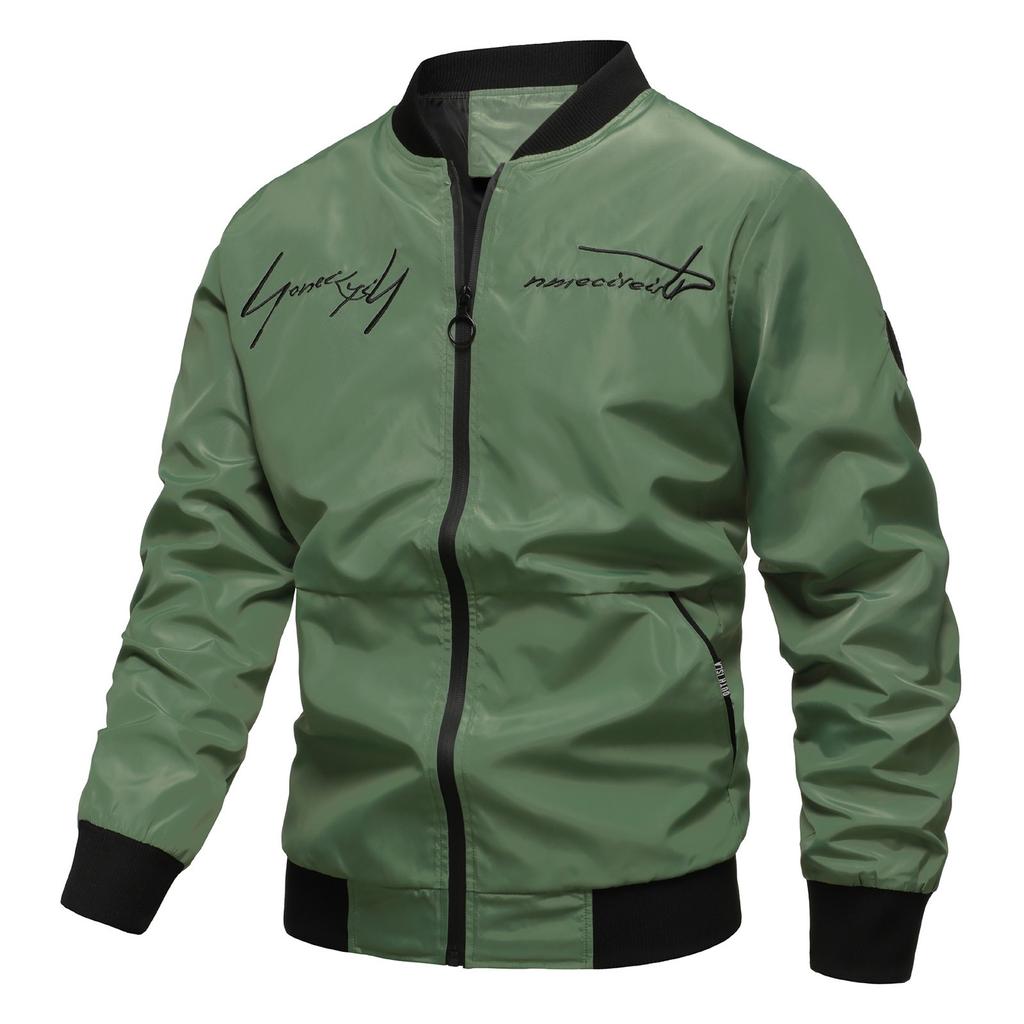 Мужская куртка с воротником-бейсболкой, однотонная, мужская повседневная куртка, свободные топы