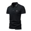 Европейская и американская мужская рубашка-поло с короткими рукавами, мужская летняя рубашка с лацканами и половиной рукавов