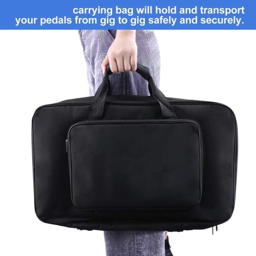 Limnyves Guitar Pedal Board, Guitar Effect Pedal Board, Aluminum Alloy Pedal Board with Carrying Bag, Effect Pedal Plate, Compact