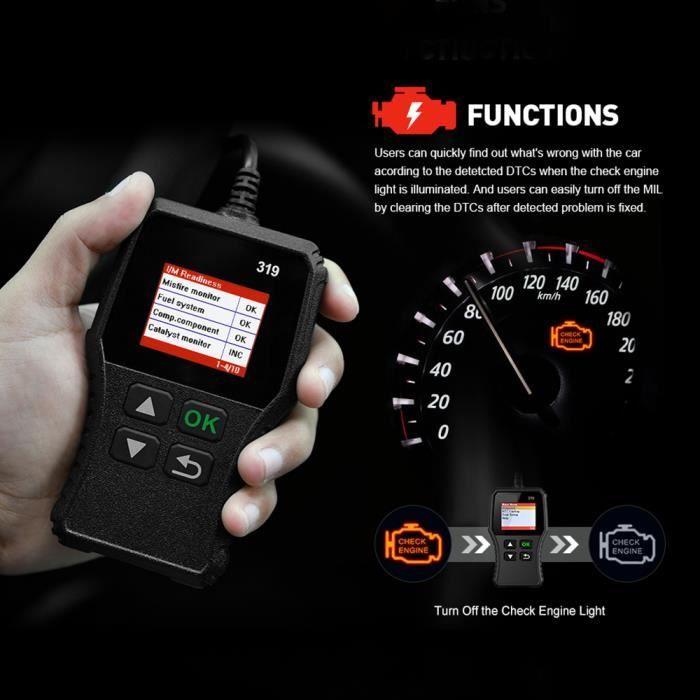 CR319 OBD2 Scanner Outil de Diagnostic Automobile Universel OBDII Lecteur de Code de Voiture Capteur Systems Scanner