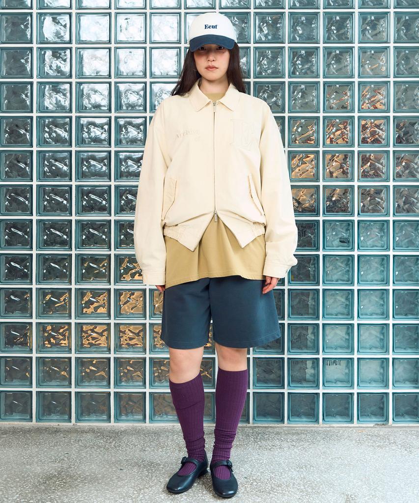Eeut Washed Cotton Blouson Jacket / Ivory