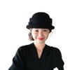 Black wool top hat beret women's new autumn and winter French Hepburn style foreign hat bucket hat