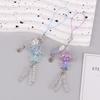1Pc Y2K Jellyfish Phone Charm Keychain  Star Pearl Mobile Phone Chain Unique Fringe Phone Lanyard For Women Girls