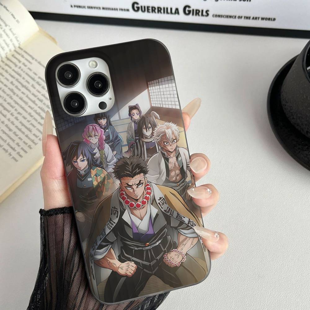 Japanese Anime D-Demon S-Slayer Phone Case For IPhone 17 16 15 11 12 13 14 Pro Max Soft Corrugated Silicone Cover Case