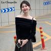 Женский топ La Chapelle с открытыми плечами и длинным рукавом