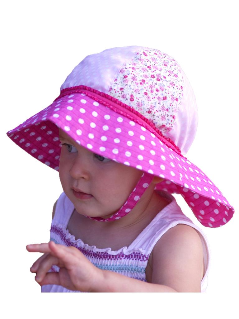 Sunglobe UV Protection Baby Hat Baby Hat Toddler Southwester Number Fuchsia (Children's/Infant) - - (JP, Size, 46.0 Cm, Pink)