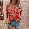 Wish Womens T Shirt With 3d Print And V Neck For Summer Casual Wear