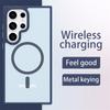 Для Magsafe Матовый прозрачный магнитный беспроводной зарядный чехол для Samsung Galaxy S25 S24 S23 S22 S21 Plus Ультра ударопрочный жесткий чехол