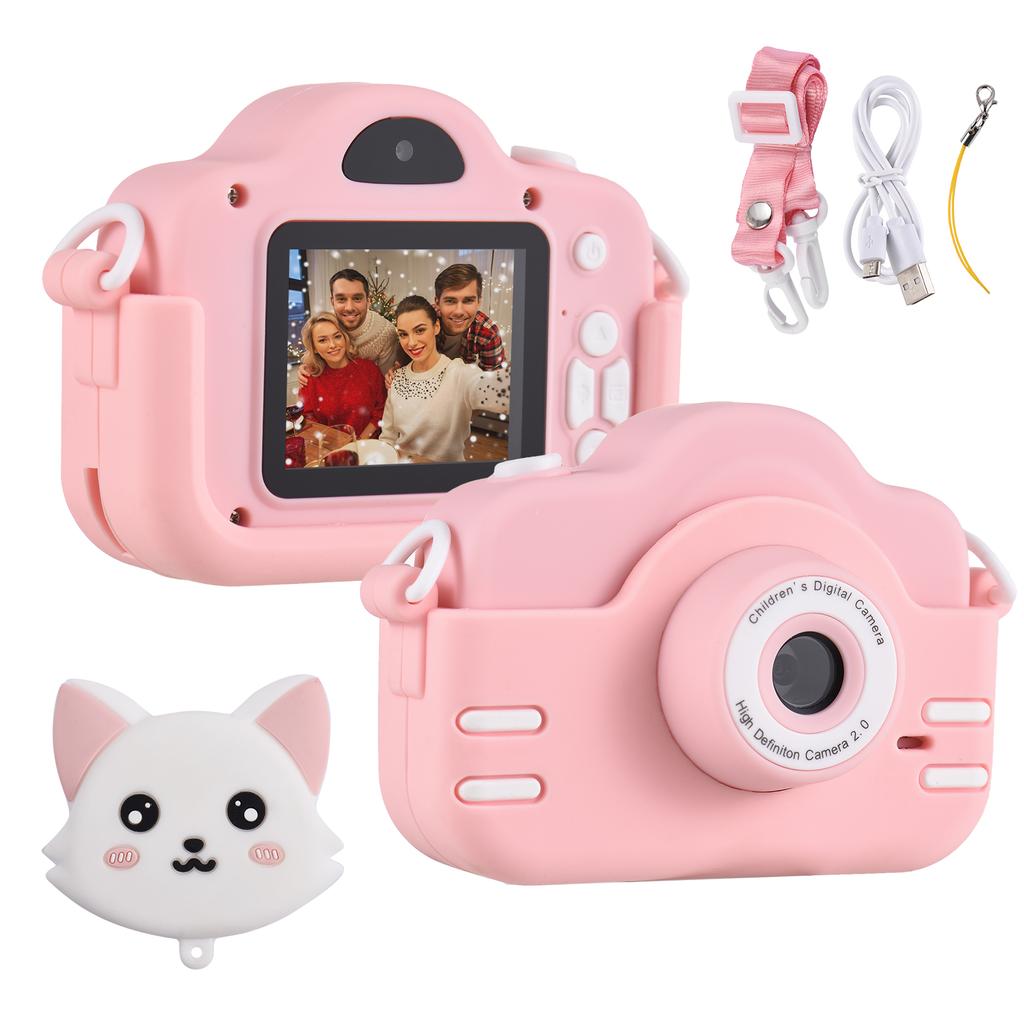 Mini Cartoon Kids Digital Camera 1080P Digital Video Camera for Kids Dual Lens 2.0 Inch IPS Screen