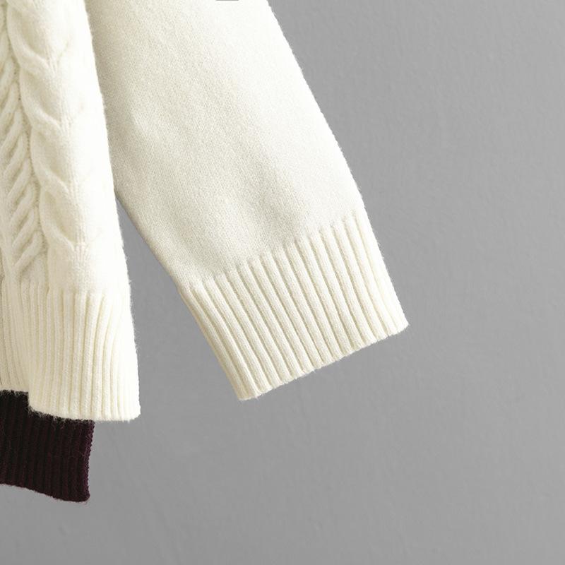 Осенне-зимний свободный вязаный кардиган с V-образным вырезом, сочетающийся по цвету, свитер, верхнее пальто для женщин