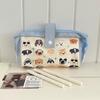 Japanese Style Large Capacity Puppy Pencil Case for Students - Canvas Stationery Storage Bag