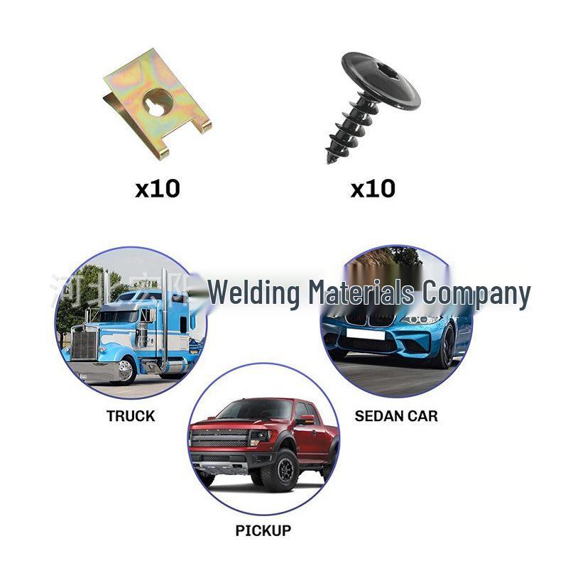 High-Strength Flat Head Self-Tapping Fender Screws - Hex Socket for Car Door Panels