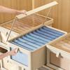 Foldable Clothes Storage Box with Zipper Underwear Socks Organizers Stackable Wardrobe Drawers Storage Bins Clothes Organizers