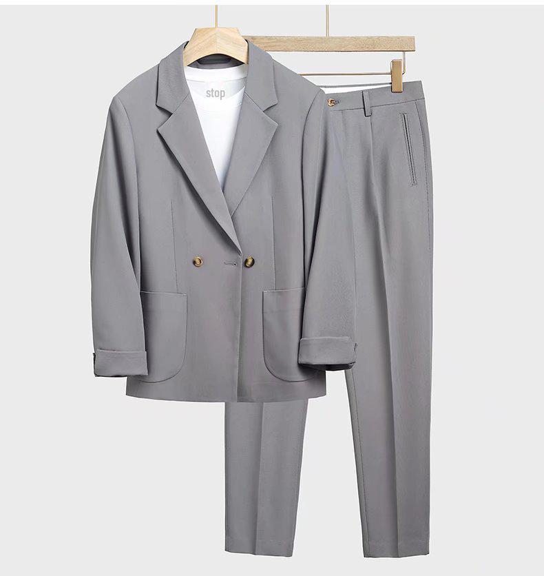 Мужской свободный пиджак в японском стиле в корейском стиле — стильный, красивый и зрелый весенний модный