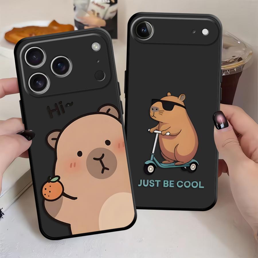 Cute Capybara Funda Phone Cover Case for Apple iPhone 17 Pro Max 13 Air 16 15 Pro 7 8 11 14 12 XR XS MAX