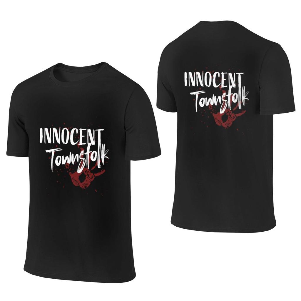 Innocent Townsfolk  Handprint Straight Leg Reversible Tshirt Foreststyle Fresh Clean Surface Cotton Tee