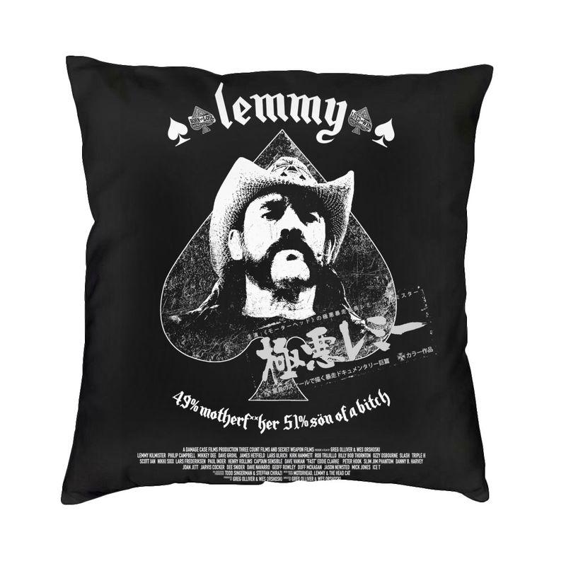 Hot Sale Retro Rock Singer Lemmy Cushion Cover cm Velvet Throw Pillow Case for Living Room Sofa Bedding Pillowcase