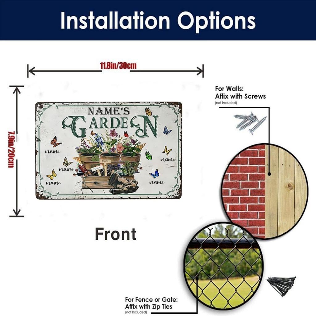Персонализированный Винтажный Металлический Знак Настенный Декор для Дома Сада Улицы