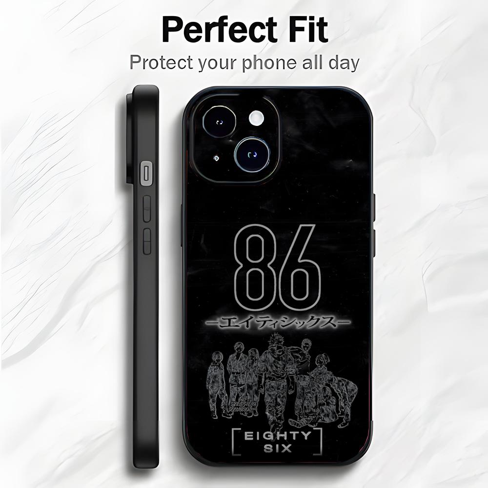 Футуристический японский аниме 86 EIGHTY-SIX Чехол для телефона Чехол для телефона Мягкая упаковка Легкий Для iPhone17 16 15 14 13ProMax