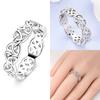 925 Sterling Silver Heart Shaped Infinite Minimalist Rings Hollow Celtic Knot Rings for Women Elegant Engagement Wedding Jewelry
