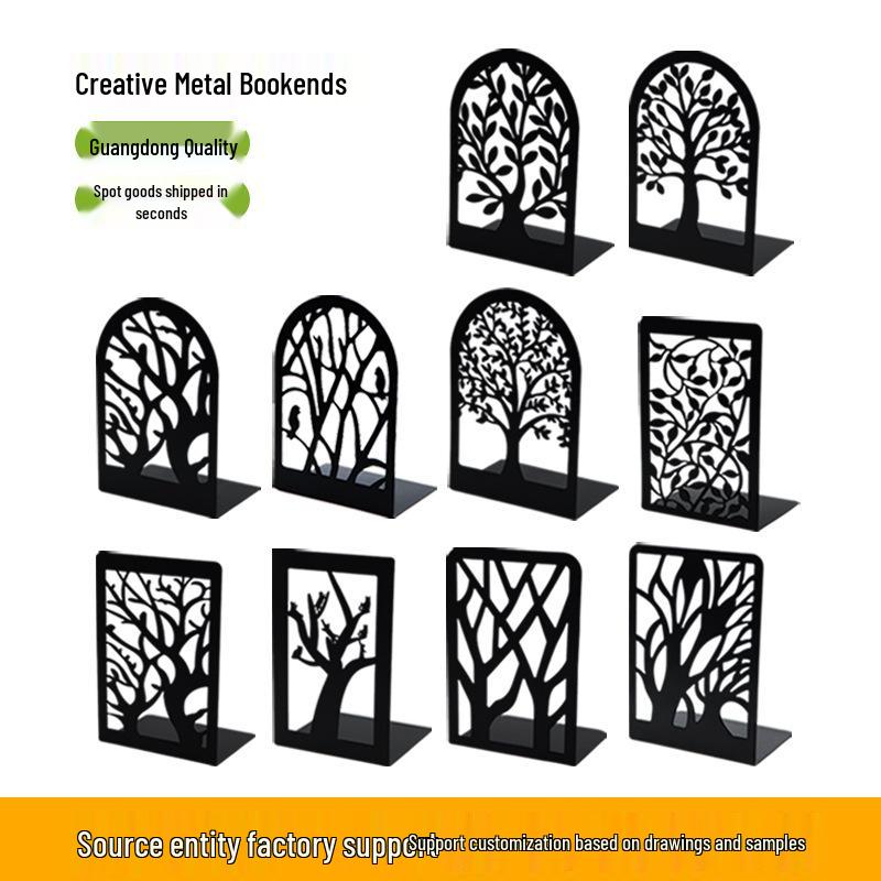 Металлическая подставка для книг «Древо жизни»: Элегантная настольная книжная полка и подставка для книг