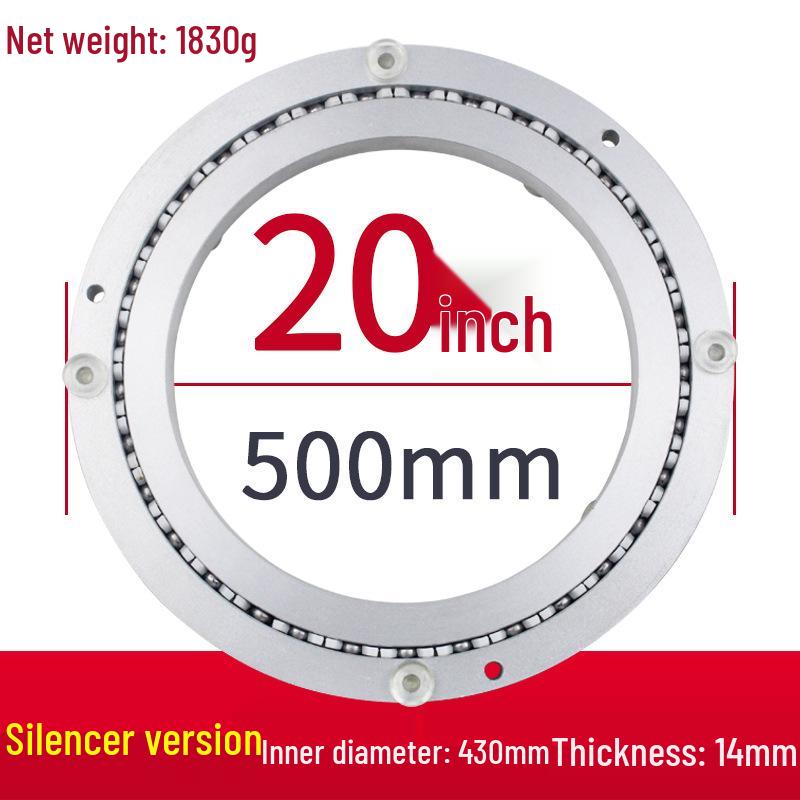 Soundproof Aluminum & Marble Rotating Dining Table