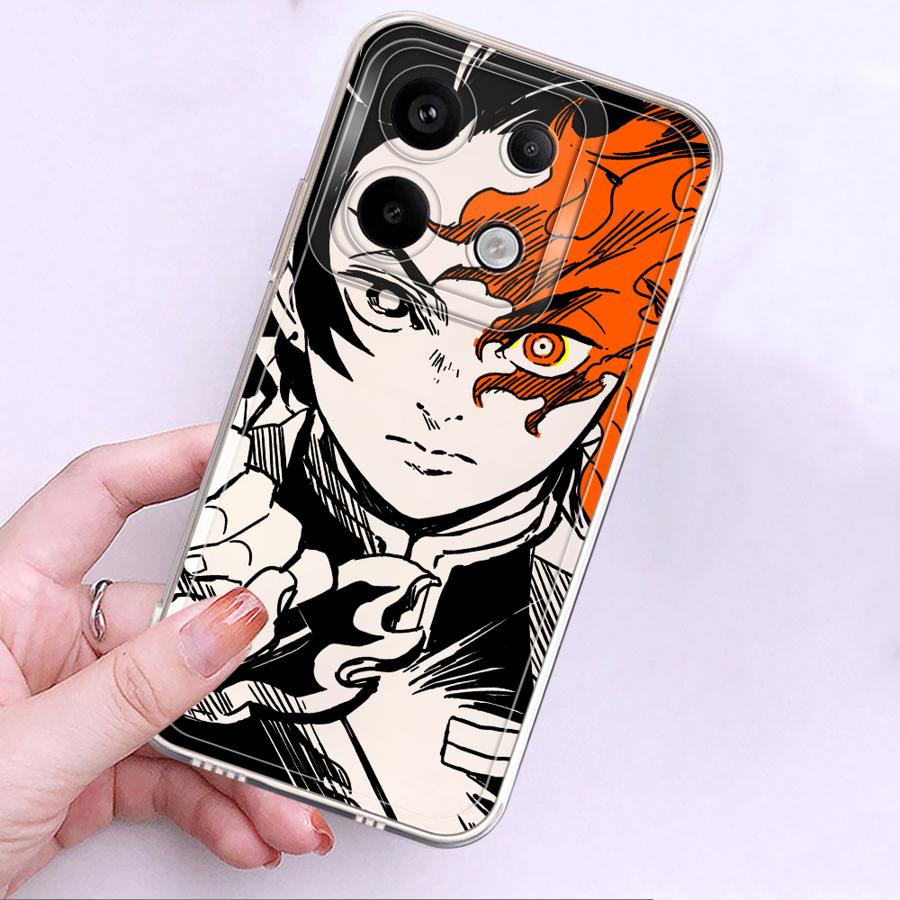 Аниме D-emon Мультяшный S-layer Мягкий чехол для телефона для Xiaomi Redmi Note 14 Pro Plus 12 13C 11 11S A4 Note 13 12S 10S 9 10 14C