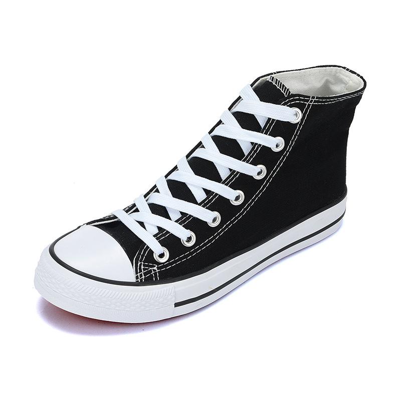 Парные туфли из парусины в стиле колледжа, однотонные, высокие, мужские и женские туфли в стиле ретро 1970-х годов