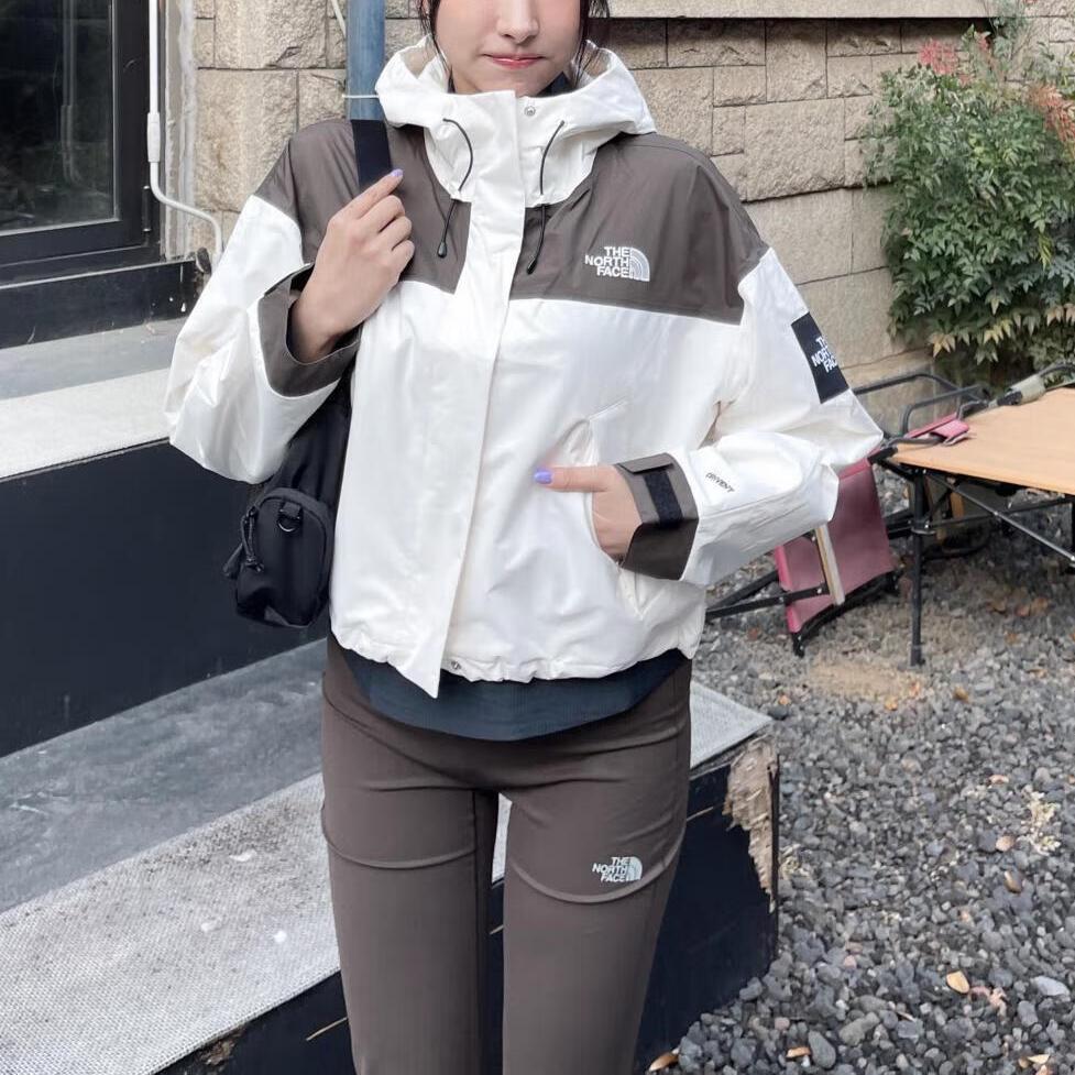 The North Face Женская куртка-толстовка с капюшоном на молнии, с логотипом, color block, спущенное плечо, длинный рукав, куртки Off-White NJ2HR30J