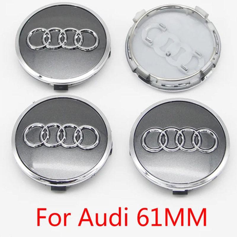 2026 Hot 4PCS 60mm 61mm 68mm 69mm 77mm Car Wheel Center Cap Hub Cover Badge For Audi A6 A3 A4 A5 A6 Q2L Q3 Q5 Q7 Q8 R8 Hubcap Accessories