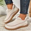 Fashion Soft Sole Short Plush Snow Boots for Women 2024 Winte Keep Warm Slip On Ankle Boots Woman Comfortable Non Slip Flat Cotton Shoes