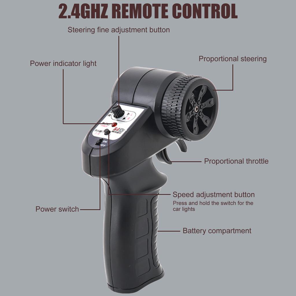 1:16 2,4 ГГц радиоуправляемых машинок 4CH полномасштабная игрушечная машинка задний привод светодиодный дальний свет 1950 модели