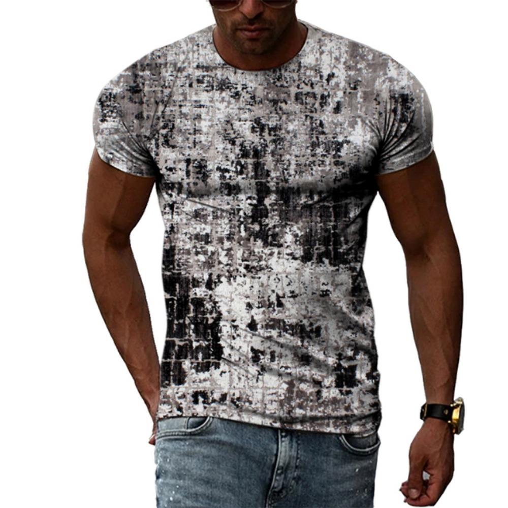Летние мужские модные индивидуальные граффити футболки хип-хоп тренд harajuku повседневный стиль футболки с короткими рукавами с 3D принтом топы