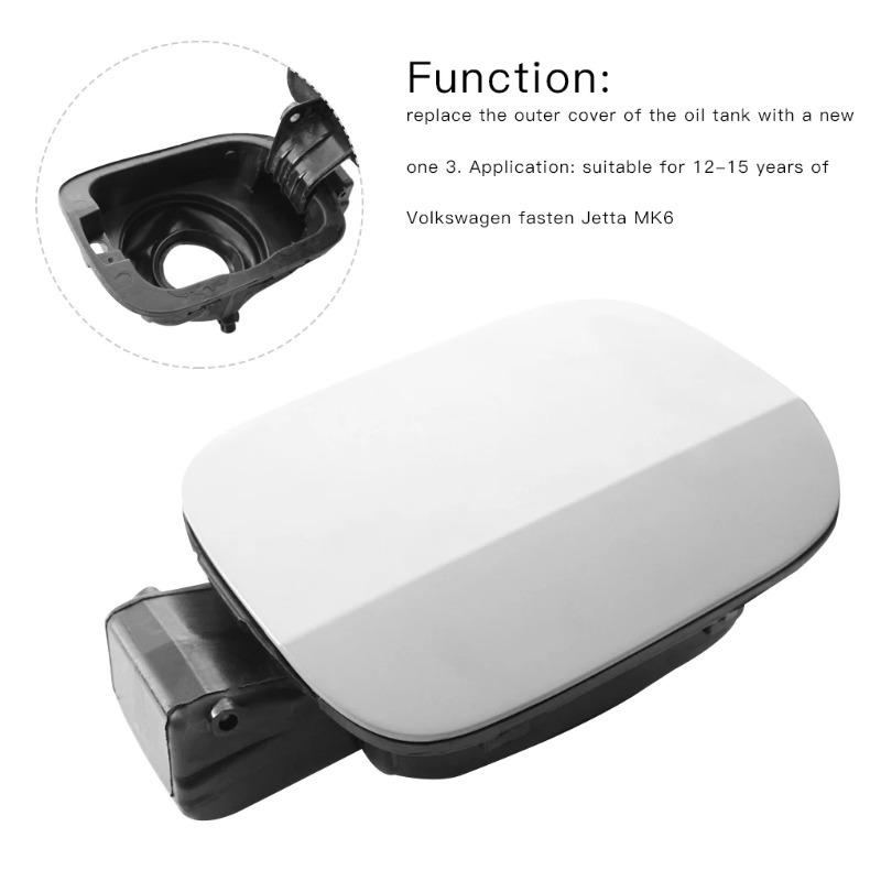 16D809857 5C6809857D for Sagitar/Jetta/MK6 2012-2015 Car Fuel Flap Cap Cover Automotive Accessory