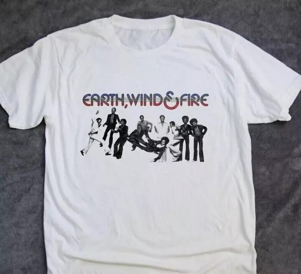 Earth Wind and Fire White Unisex T-Shirt Gift for Fans Unisex T-Shirt