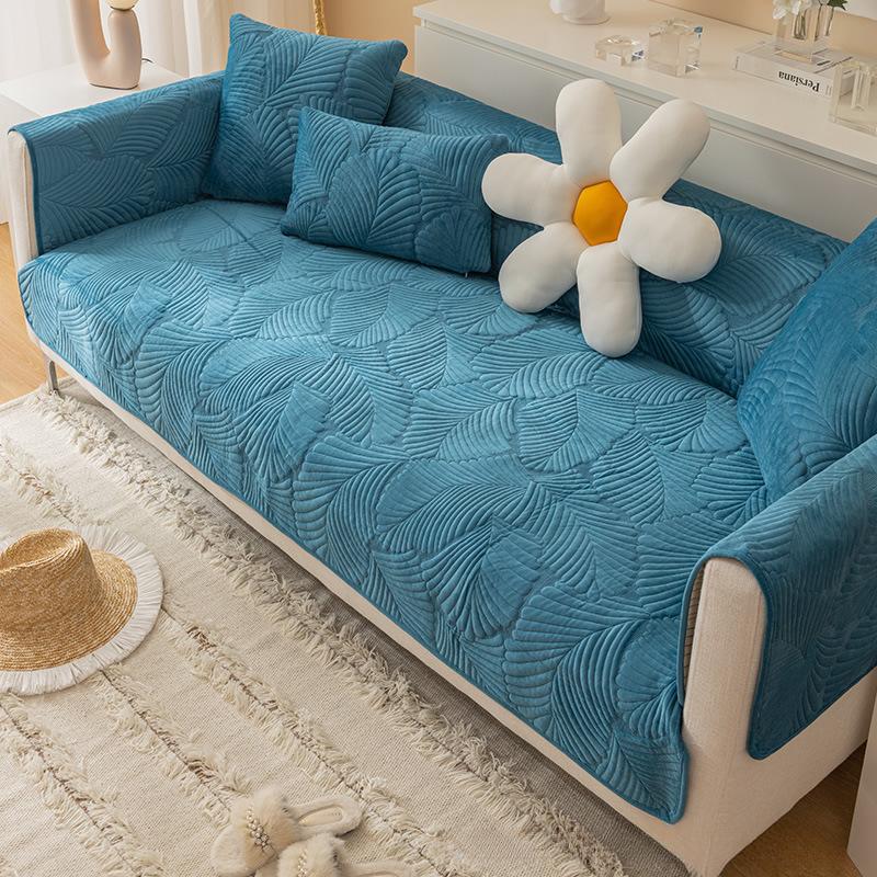 Простая подушка для дивана из чистого хлопка, универсальная подушка для всех сезонов, нескользящий высококачественный чехол для дивана, тканевая подушка, зимний стиль