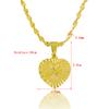 24k Plating Gold Necklace Plating Heart Shaped Gold Necklace Ladies Wedding Birthday Gift