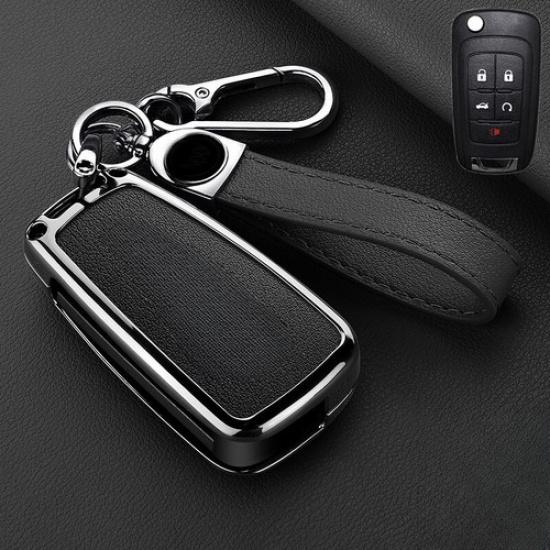 Zinc Alloy Leather Car Key Case Cover For Chevrolet Camaro Cruze Equinox Sonic