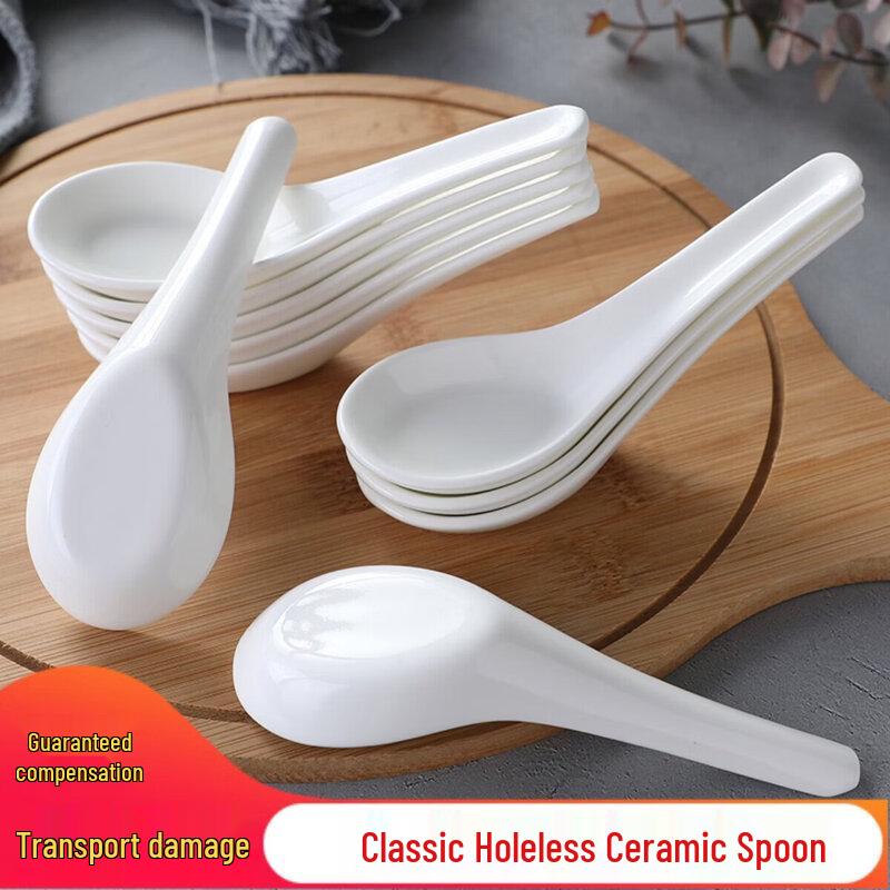 White Ceramic Spoon