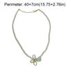 Colorful Flower Necklace Handmade Beads Choker Sweet Imitation Pearl Necklace  Seaside