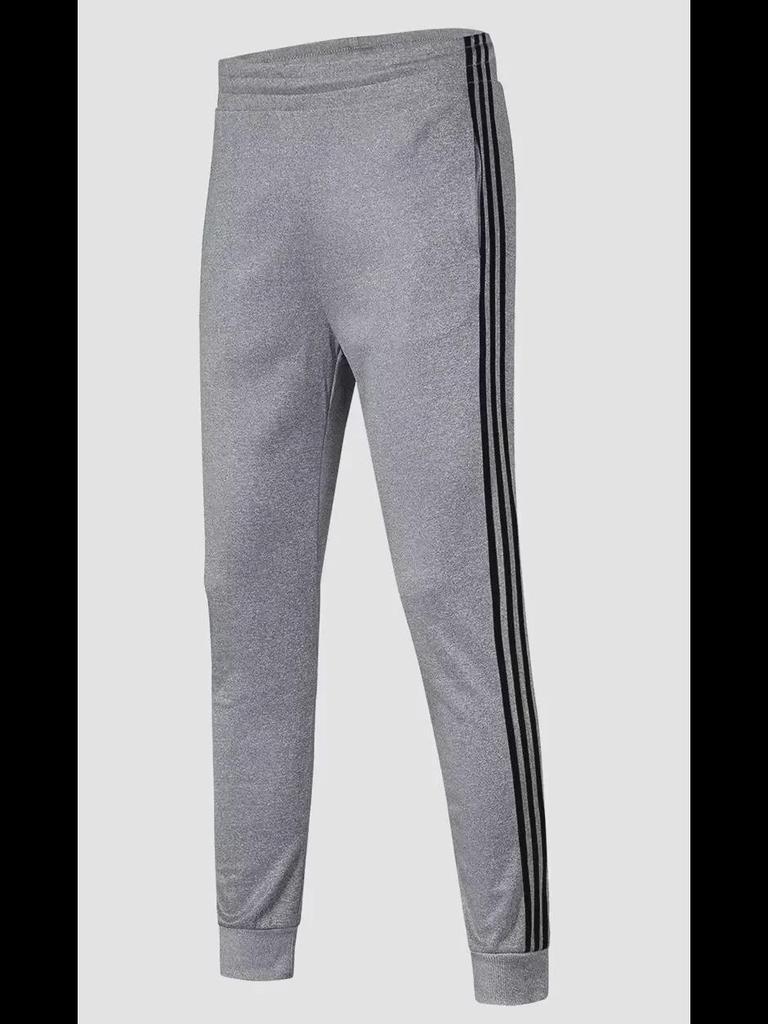 Men's Spring/Autumn Casual Sports Suit - Imitation Cotton Sweatshirt with Two Stripes & Pants with Three Stripes.