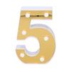 Золотая лампа-вывеска с цифрой 5, декоративный светодиодный свет для свадьбы, вечеринки по случаю дня рождения, праздничного декора, теплый белый