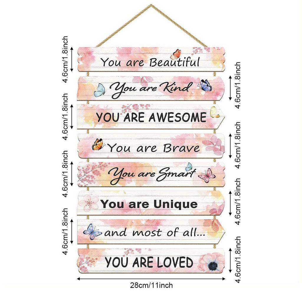 1 шт. Скандинавский стиль милый детская комната деревянный список вдохновляющий позитивный настенное украшение гостиная комната спальня настенное украшение настенный подвесной