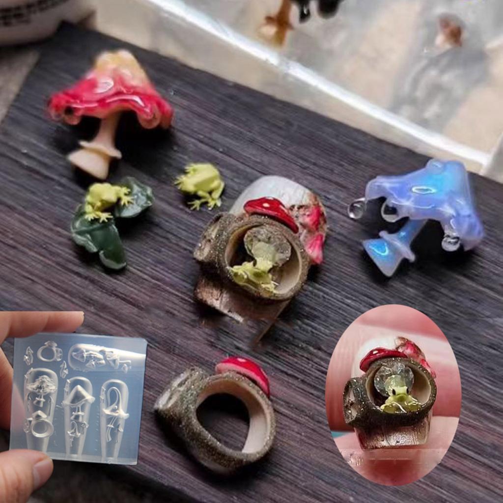Realistic Design Silicone Nail Art Accessories Mold For DIY Craft Jewelry Making Safe Easy Use Nail Charm Mold