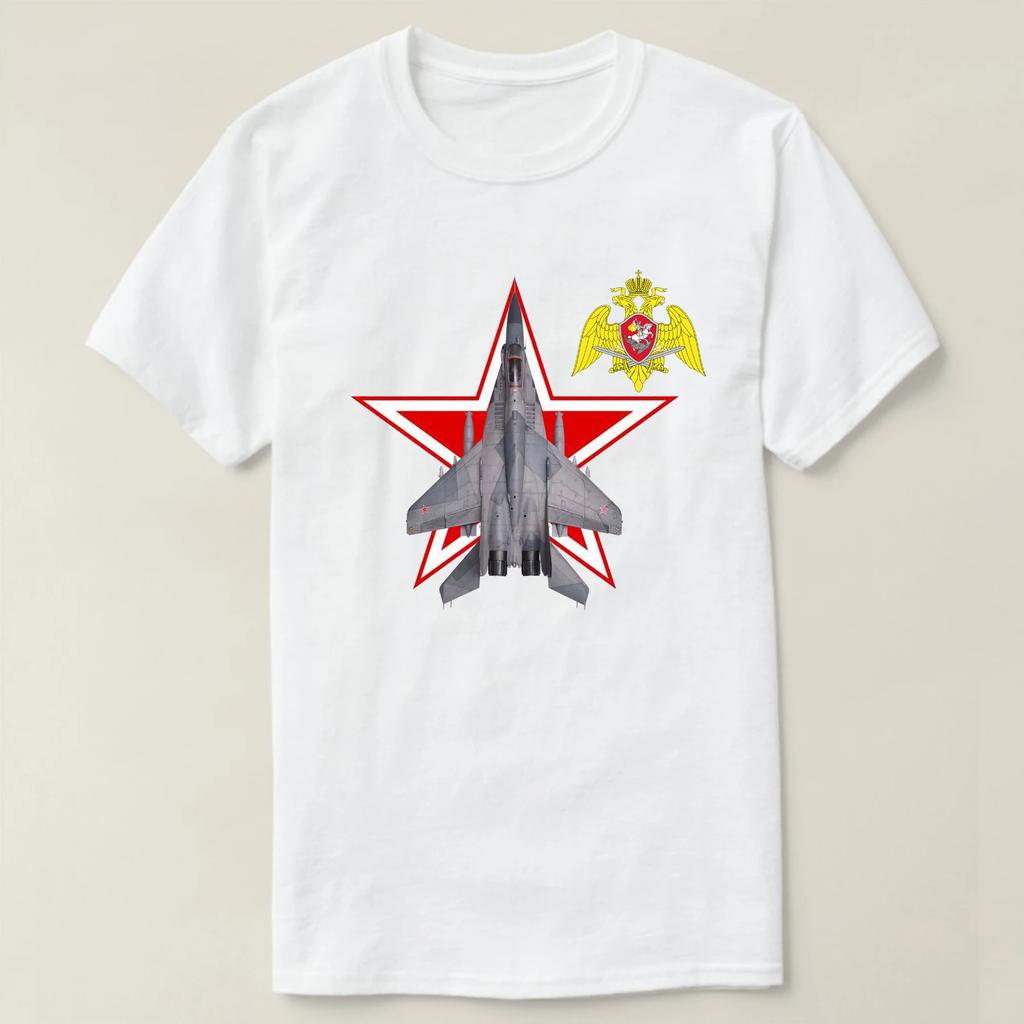 Russian Air Force Red Star MiG29 Fulcrum Fighter TShirt Premium Cotton Short Sleeve ONeck Unisexs T Shirt New S3XL