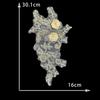 Золотисто-желтый I Водорастворимая вышивка Трехмерное кружево Бисер Клейкий цветок DIY Швейное украшение С кружевом для аксессуаров для одежды